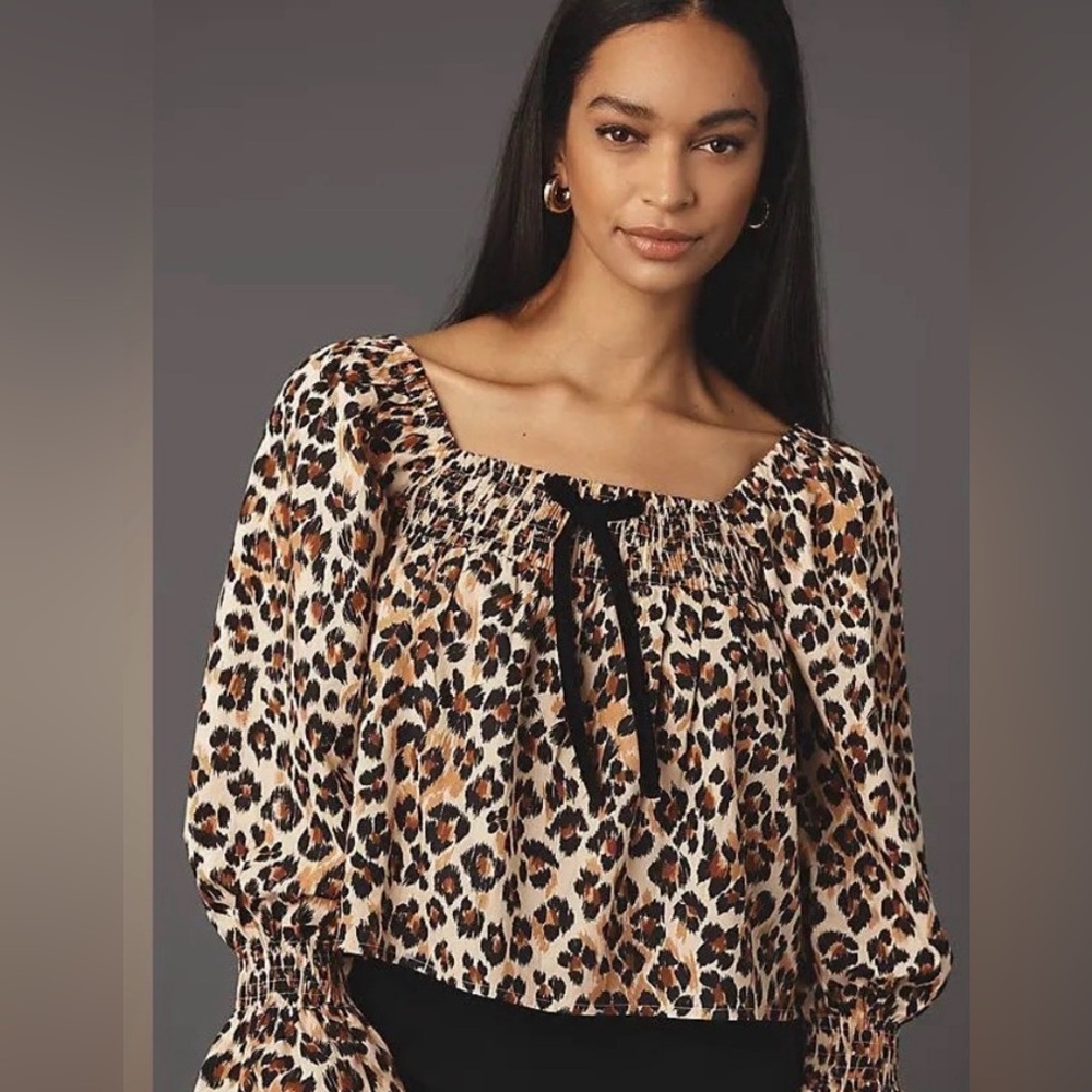 NWOT Anthropologie - Mille Leopard Print Top